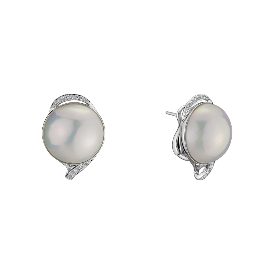 Diamond earrings with Pearl Pearly Melody