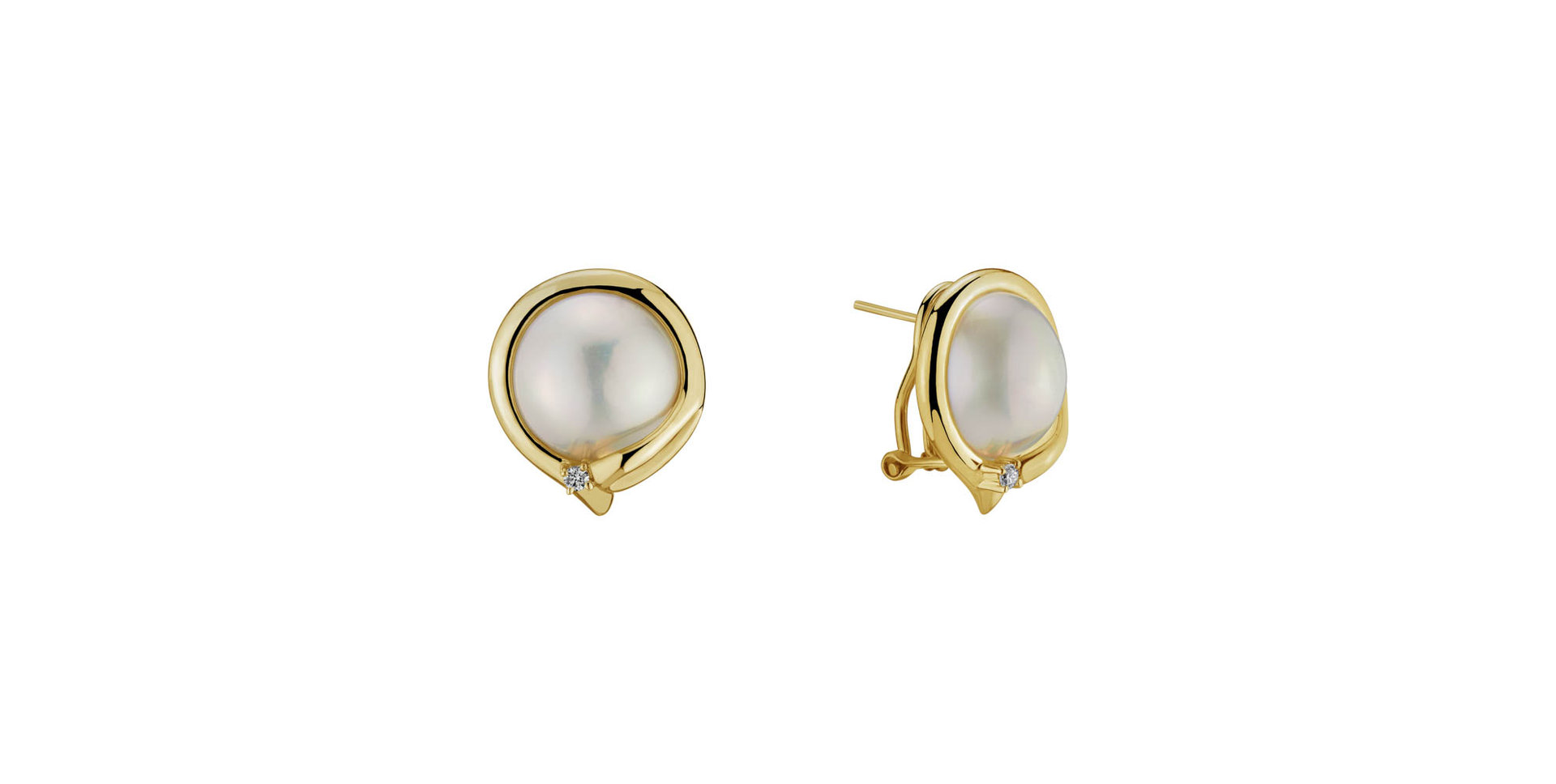 Earrings with Pearl diamonds Pearly Allure