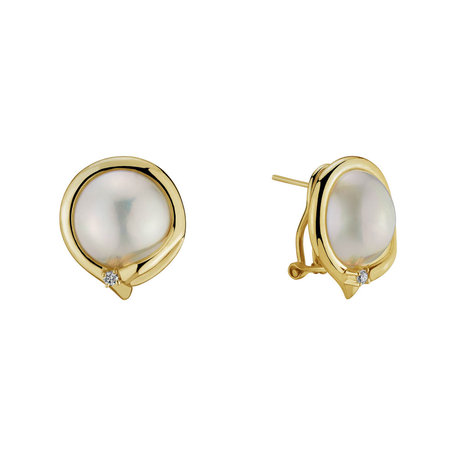 Earrings with Pearl diamonds Pearly Allure