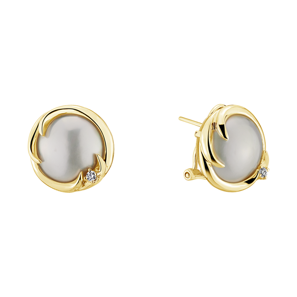 Earrings with Pearl diamonds Lola Waves