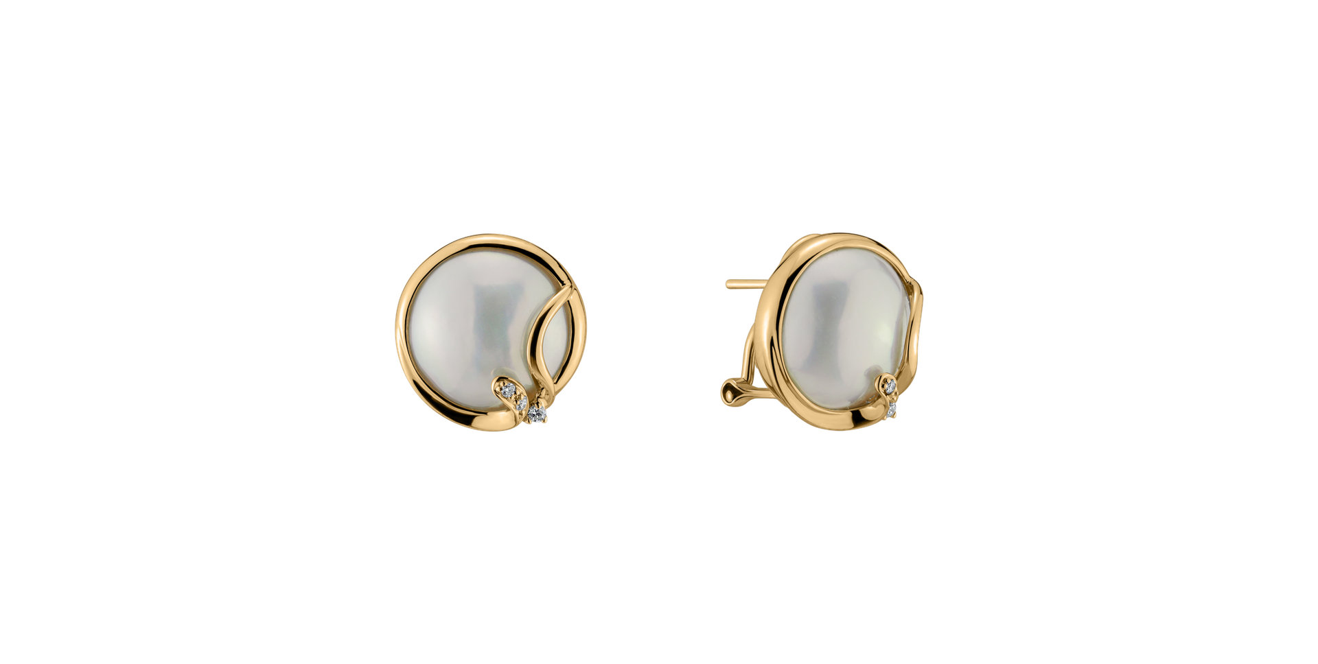 Diamond earrings with Pearl Dazzling Ocean