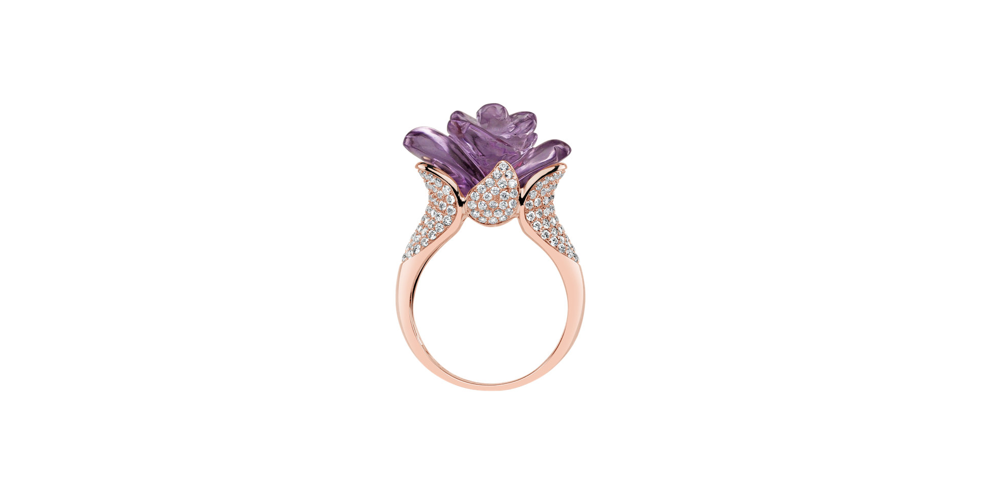 Diamond rings with Amethyst Crazzy One