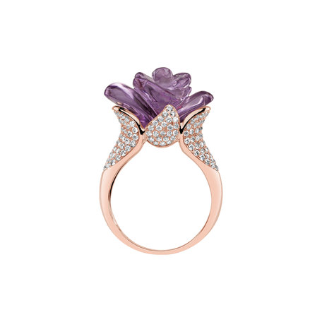 Diamond rings with Amethyst Crazzy One
