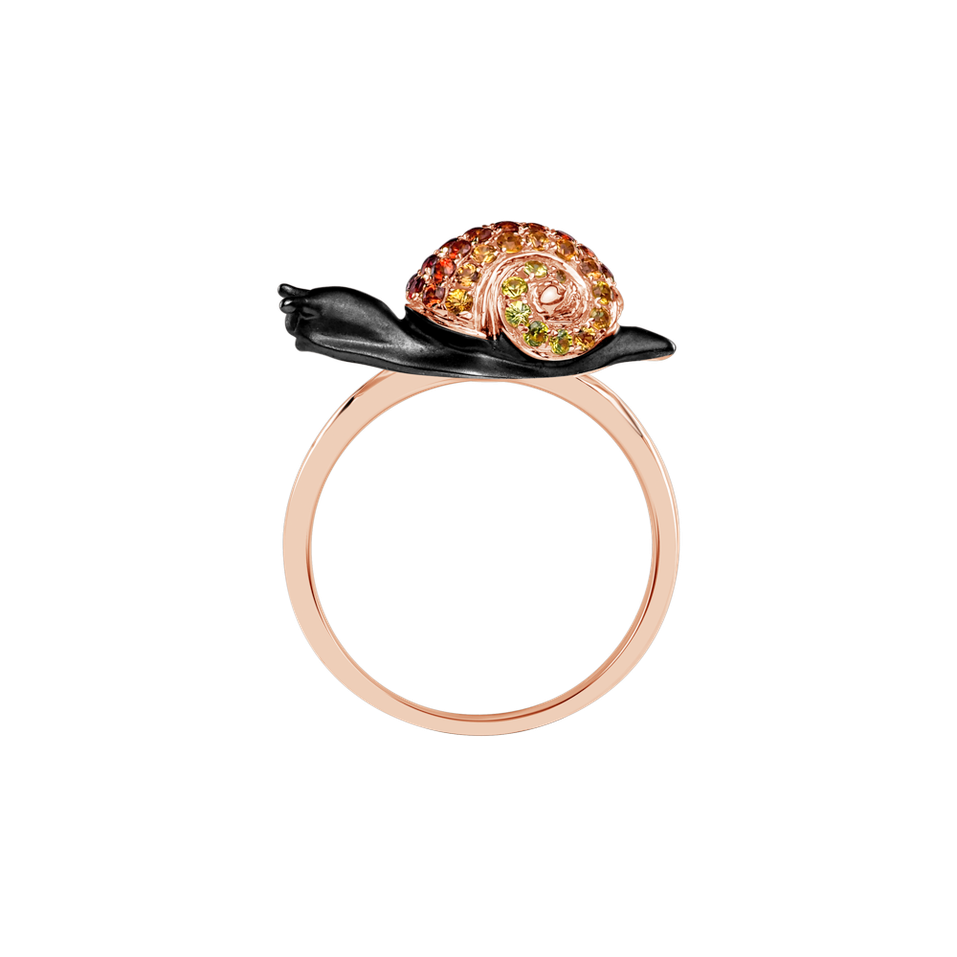 Ring with Sapphire Luxury Snail