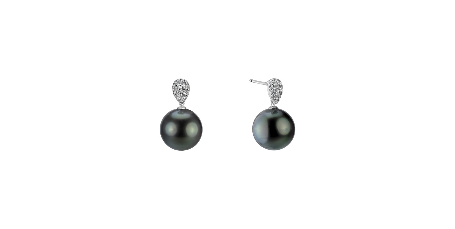 Diamond earrings with Pearl Asterodie