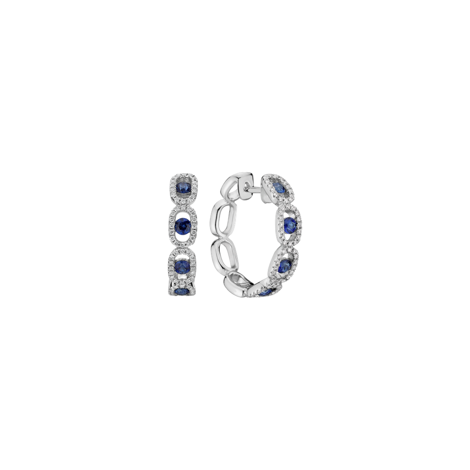Diamond earrings and Sapphire Royal Earrings