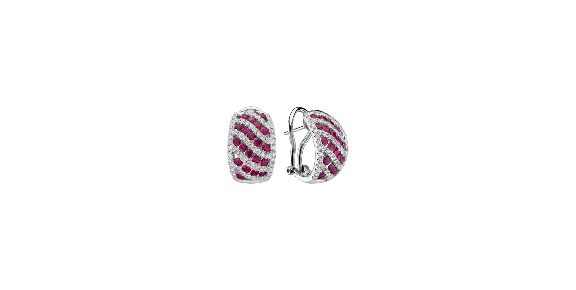 Diamond earrings and Ruby Cassia