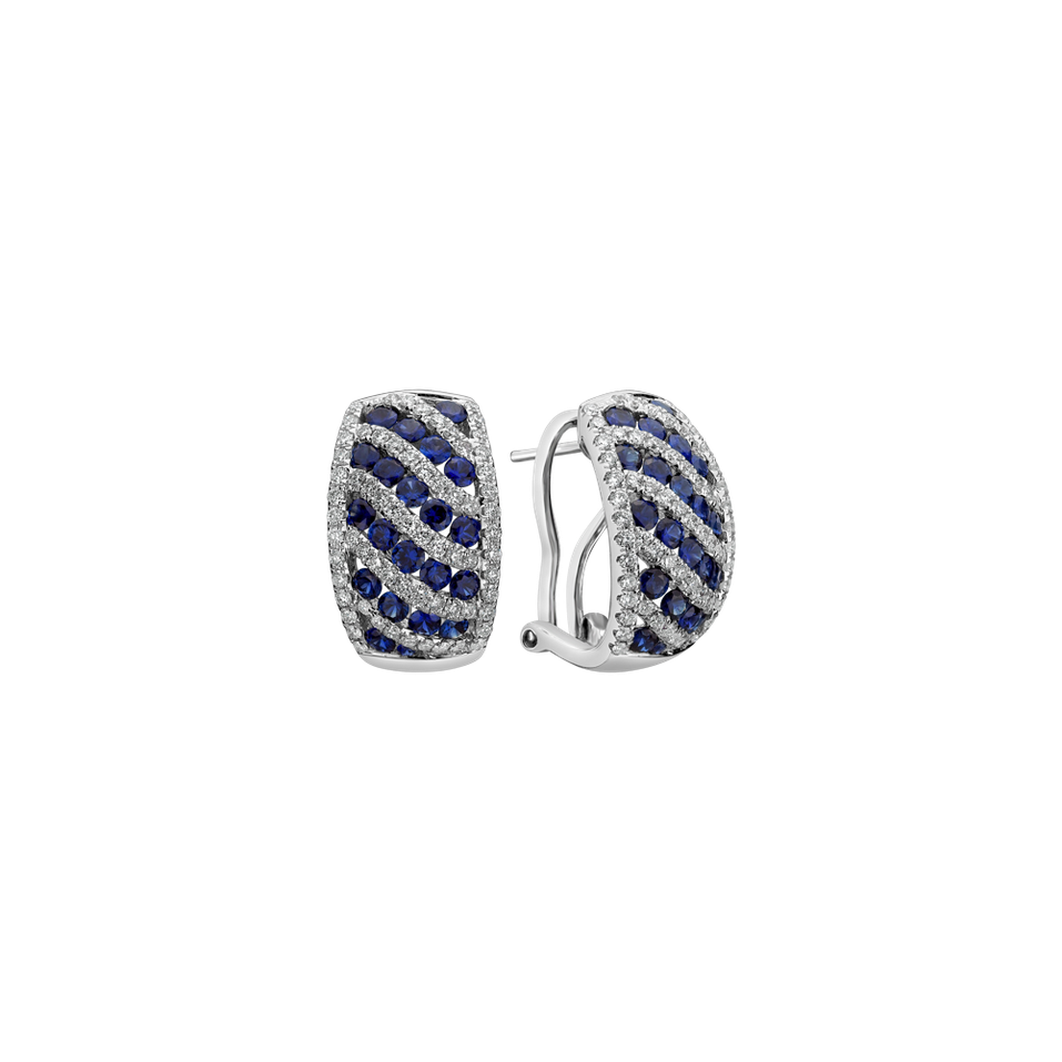 Diamond earrings and Sapphire Cassia