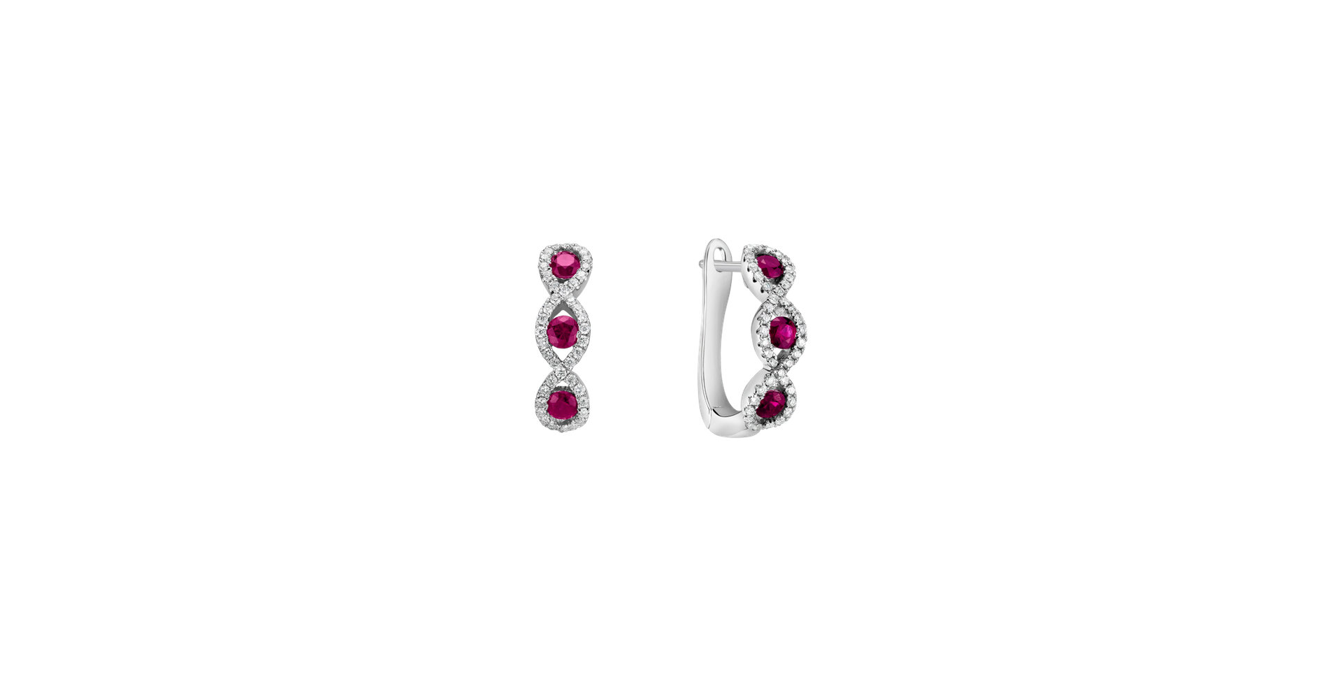 Diamond earrings and Ruby Nevaeh