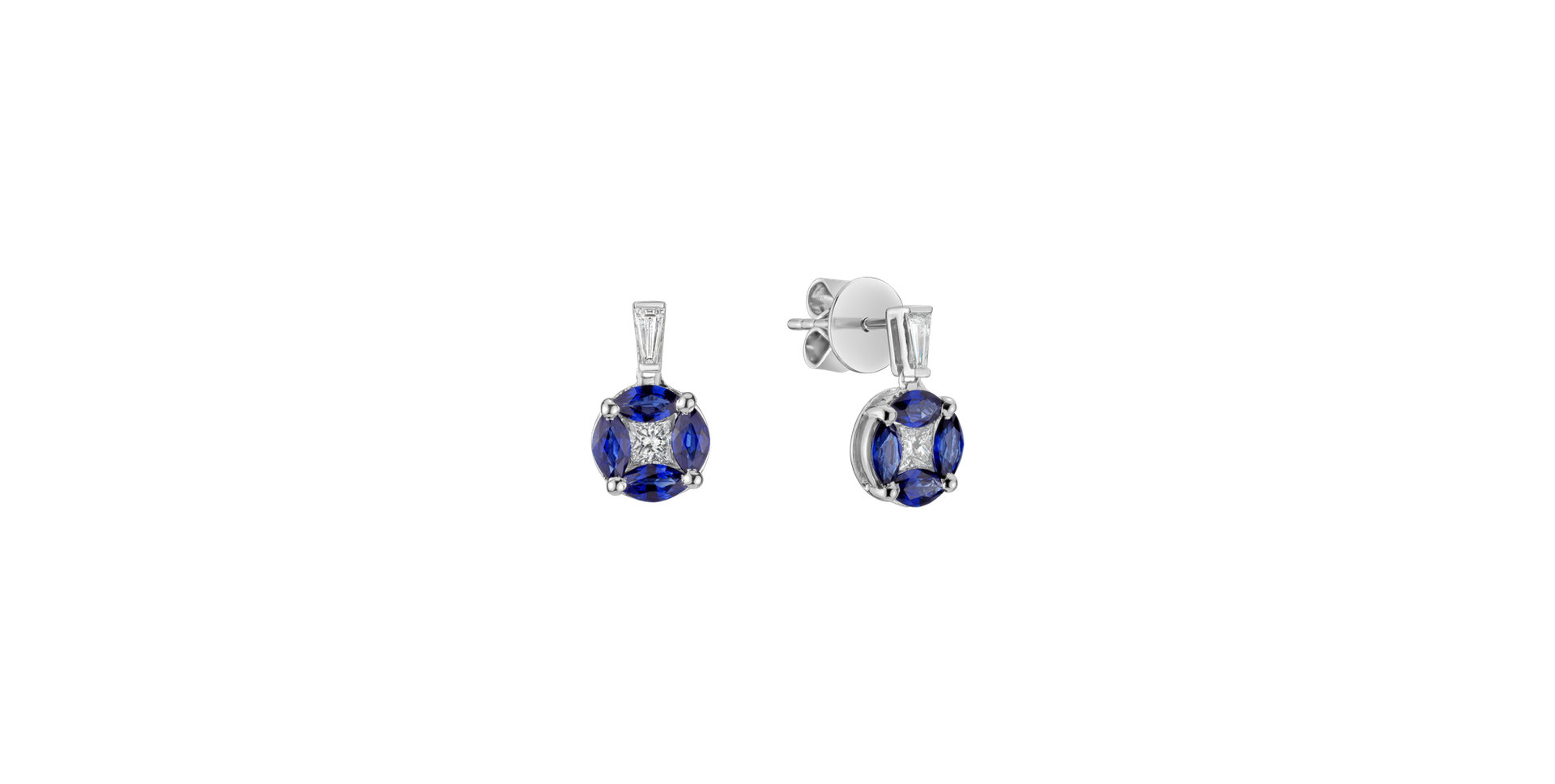 Diamond earrings and Sapphire Rio De Janeiro