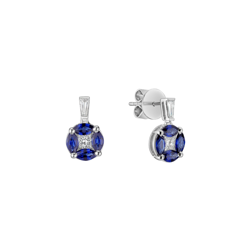 Diamond earrings and Sapphire Rio De Janeiro