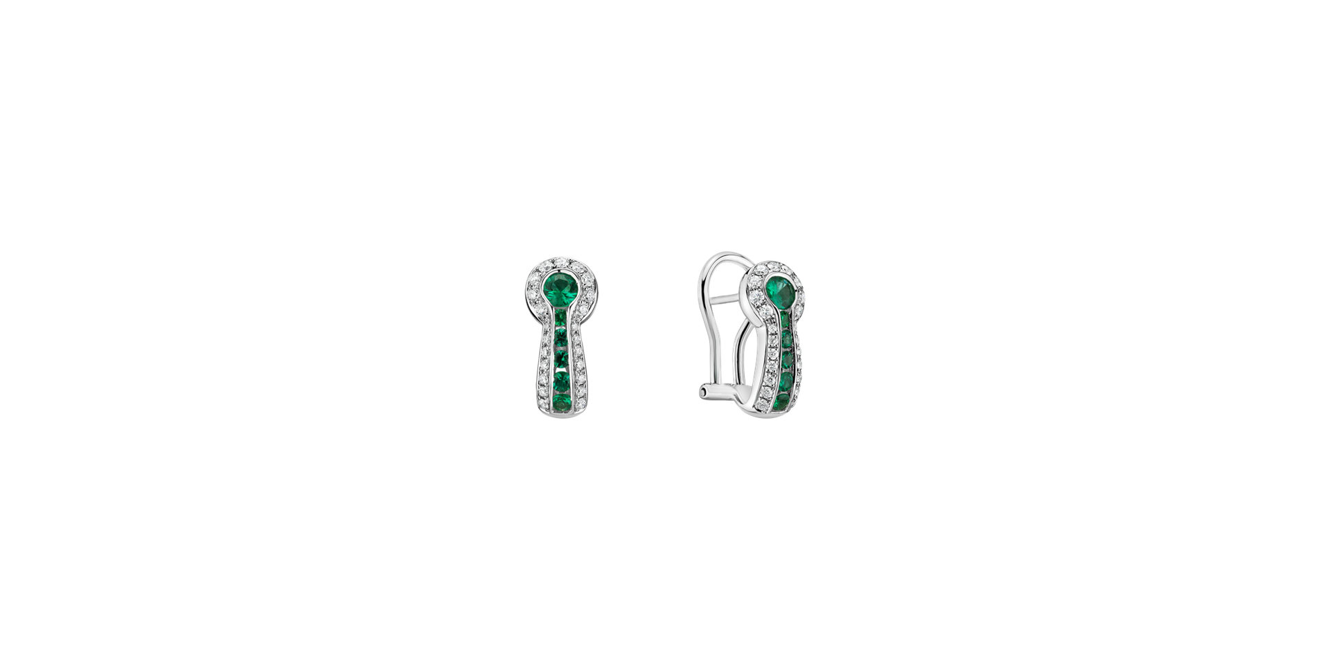Diamond earrings and Emerald Kayden