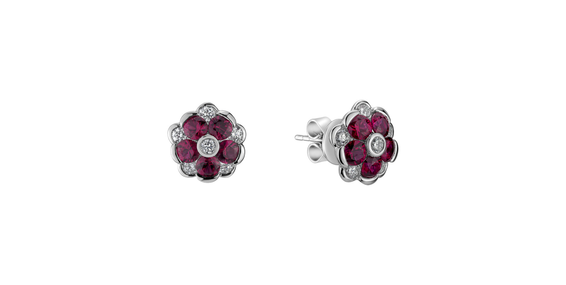 Diamond earrings and Ruby Ruby Mood