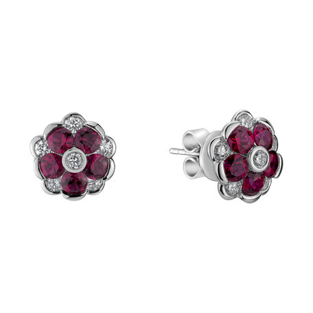 Diamond earrings and Ruby Ruby Mood