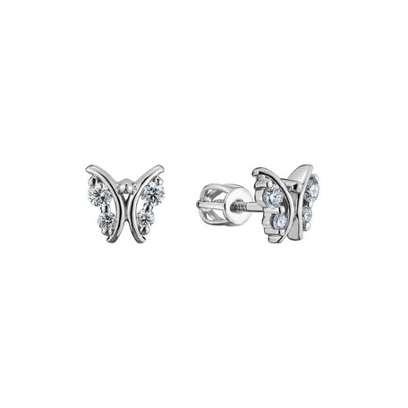 Diamond earrings Moon Butterflies
