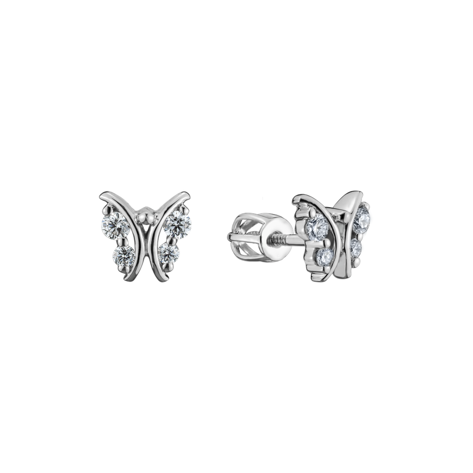 Diamond earrings Moon Butterflies