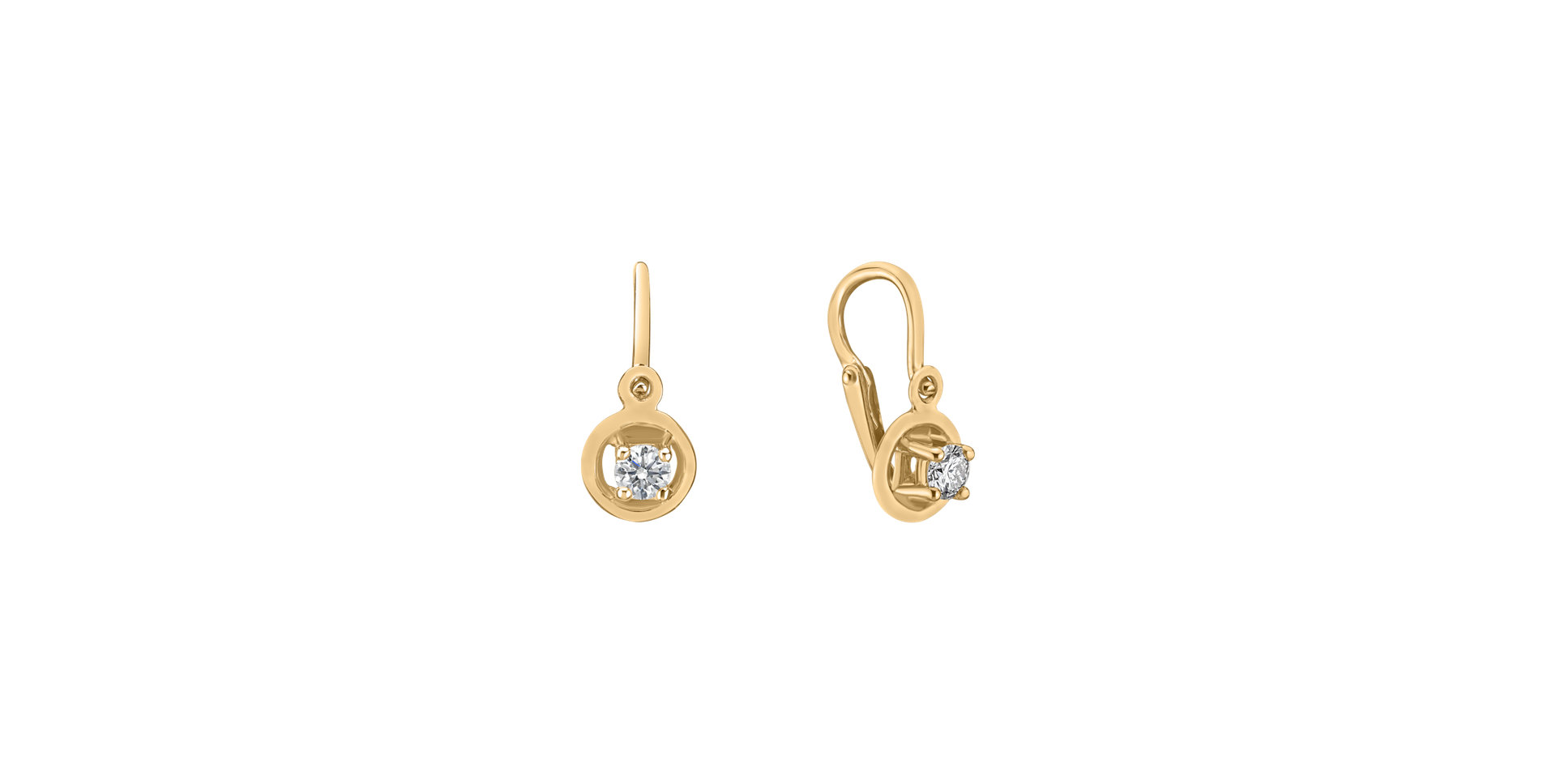 Children's diamond earrings Gold Baby