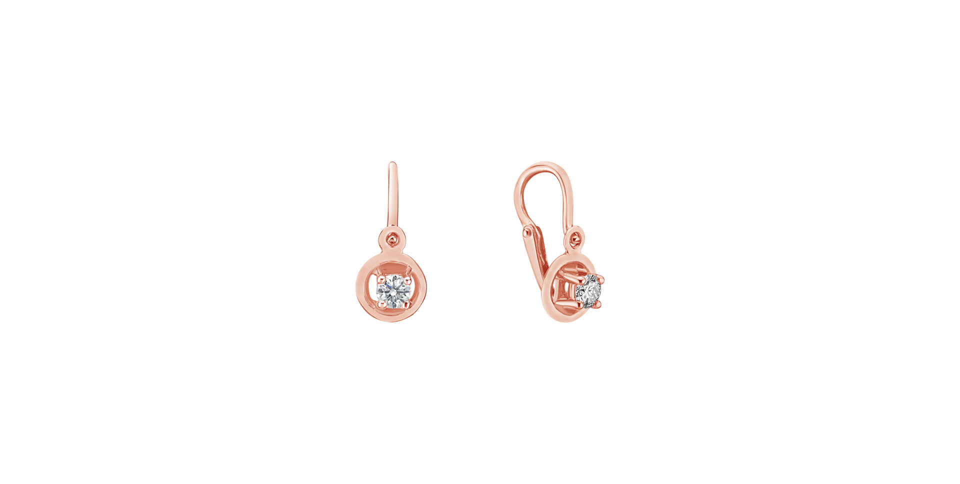 Children's diamond earrings Gold Baby