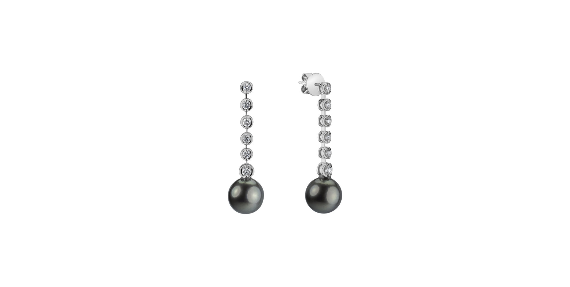 Diamond earrings with Pearl Danatile
