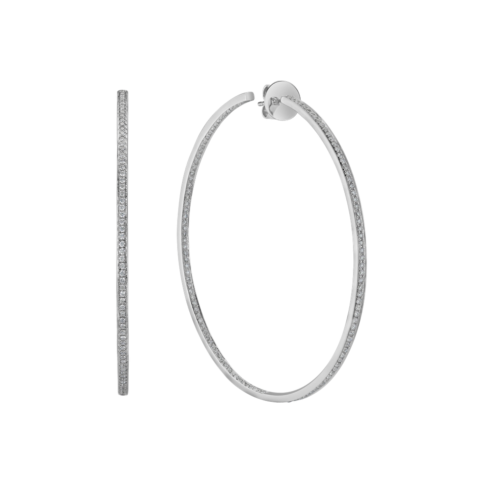 Diamond earrings Cirles of Winter