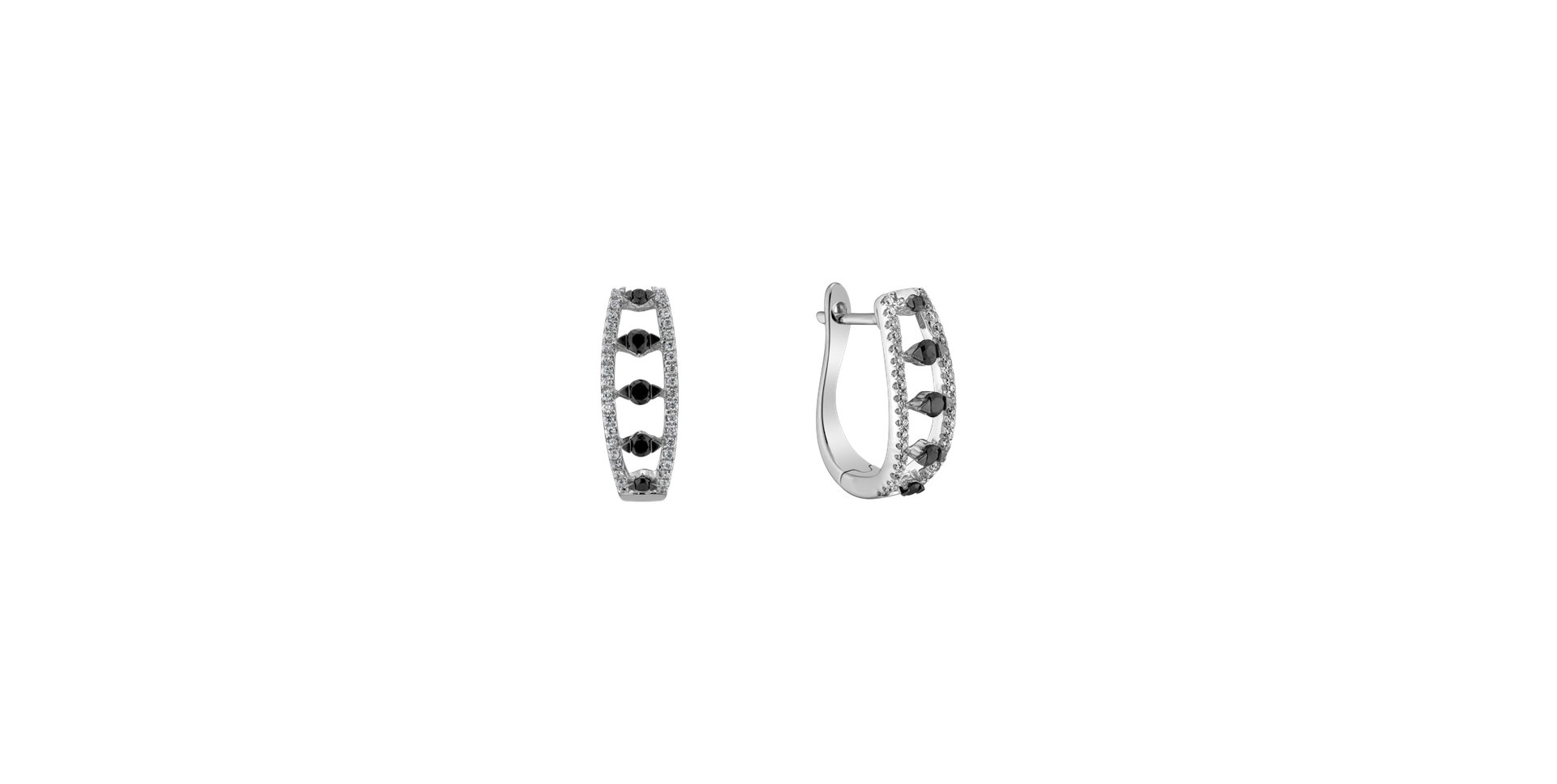 Earrings with black and white diamonds Caraid