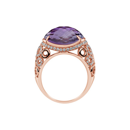 Diamond rings with Amethyst Divine Nobility