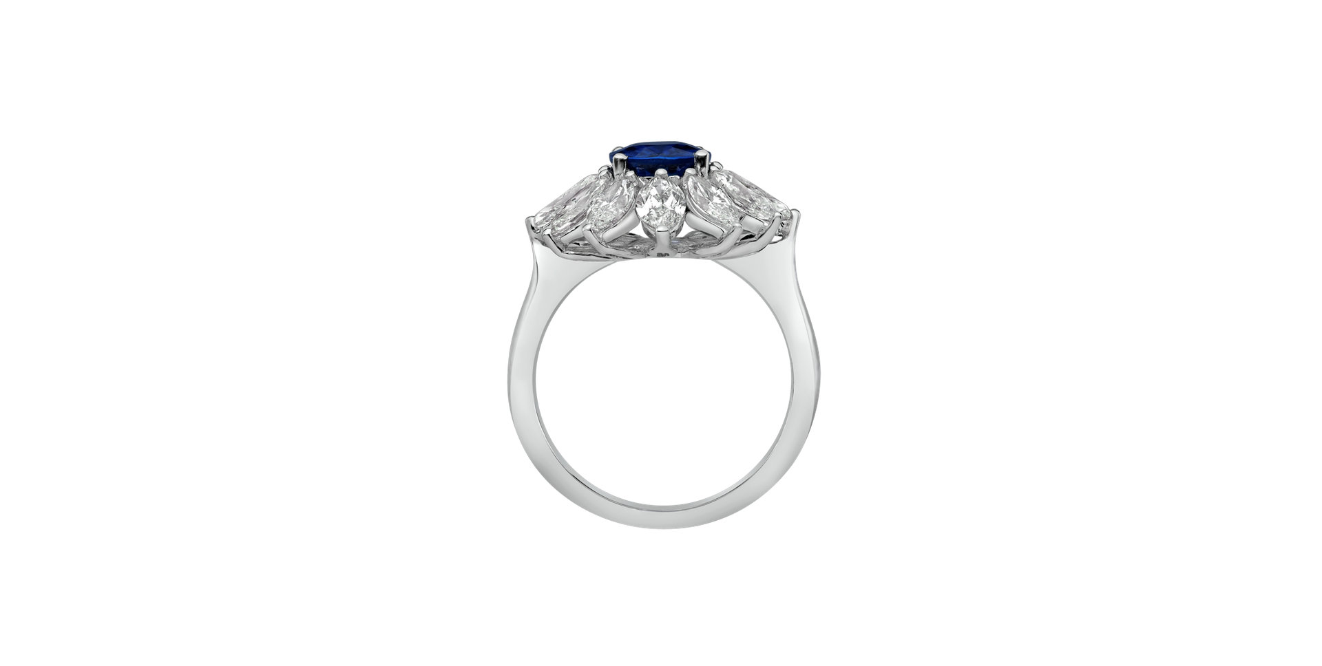 Diamond ring with Sapphire Galaxy Star