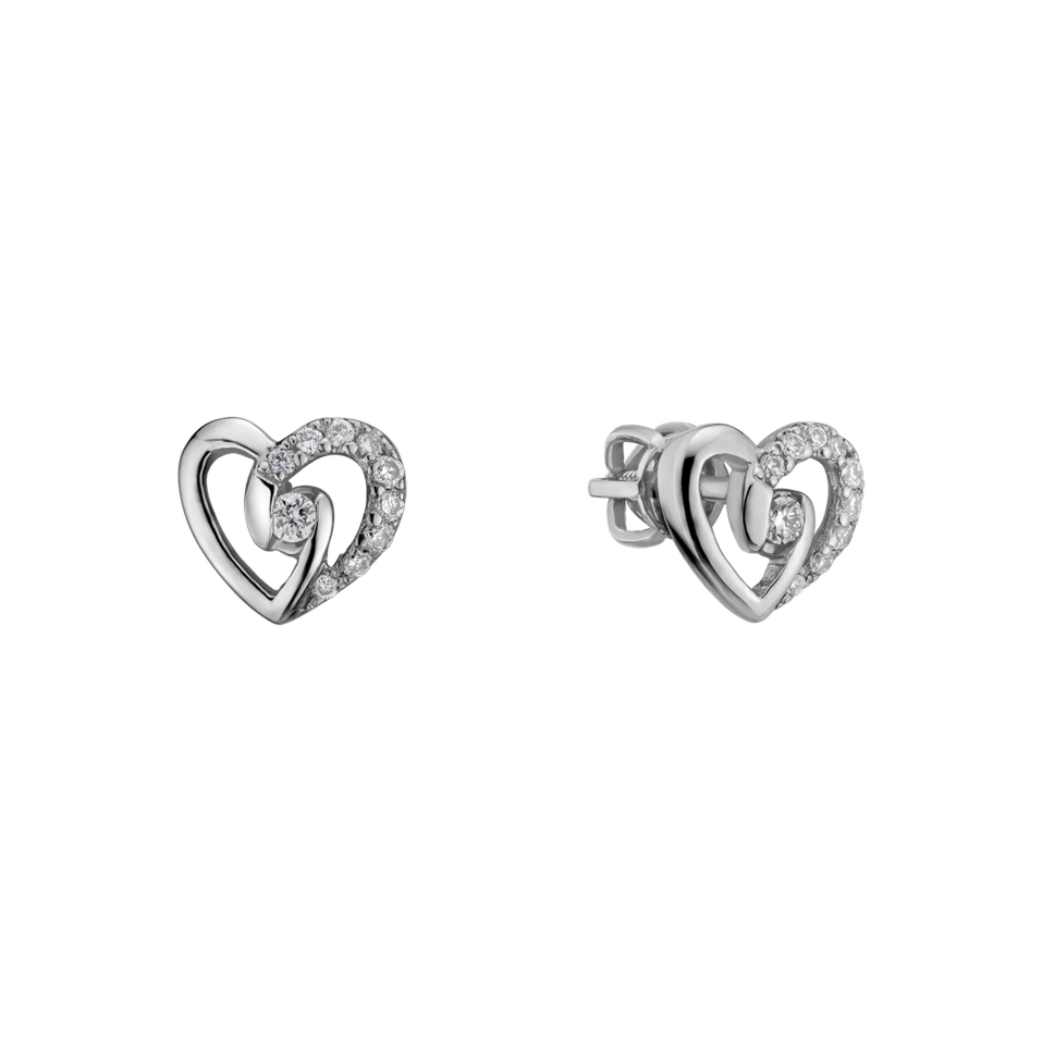 Diamond earrings Stormy Hearts