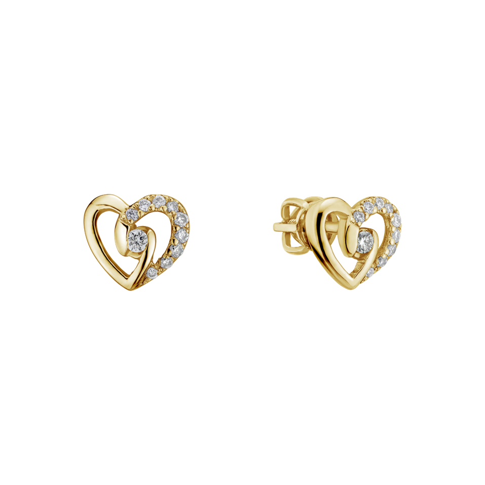 Diamond earrings Stormy Hearts