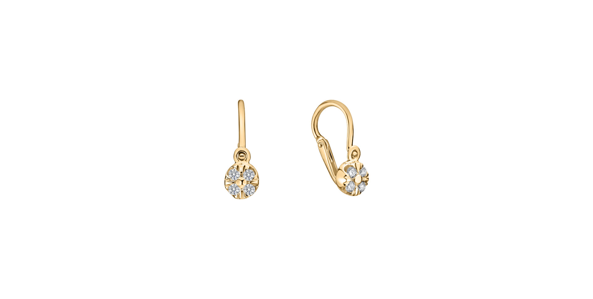 Children's diamond earrings Star Angels