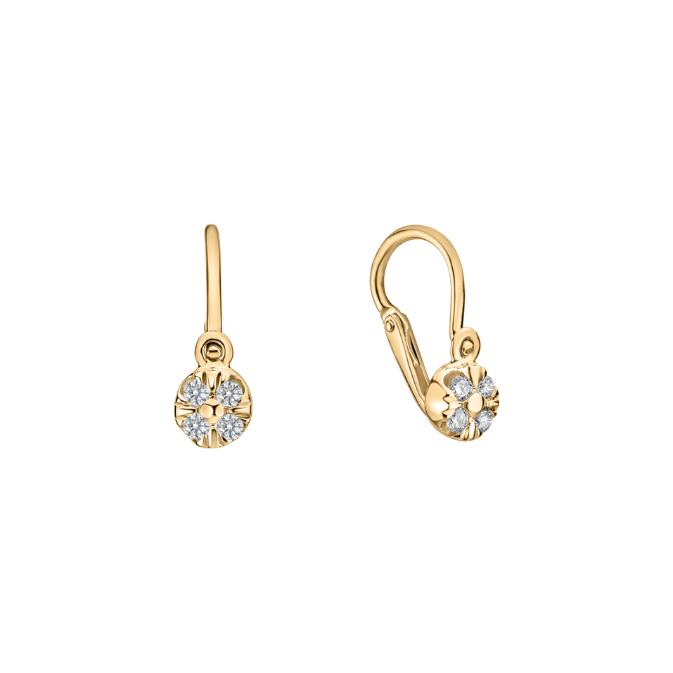 Children's diamond earrings Star Angels