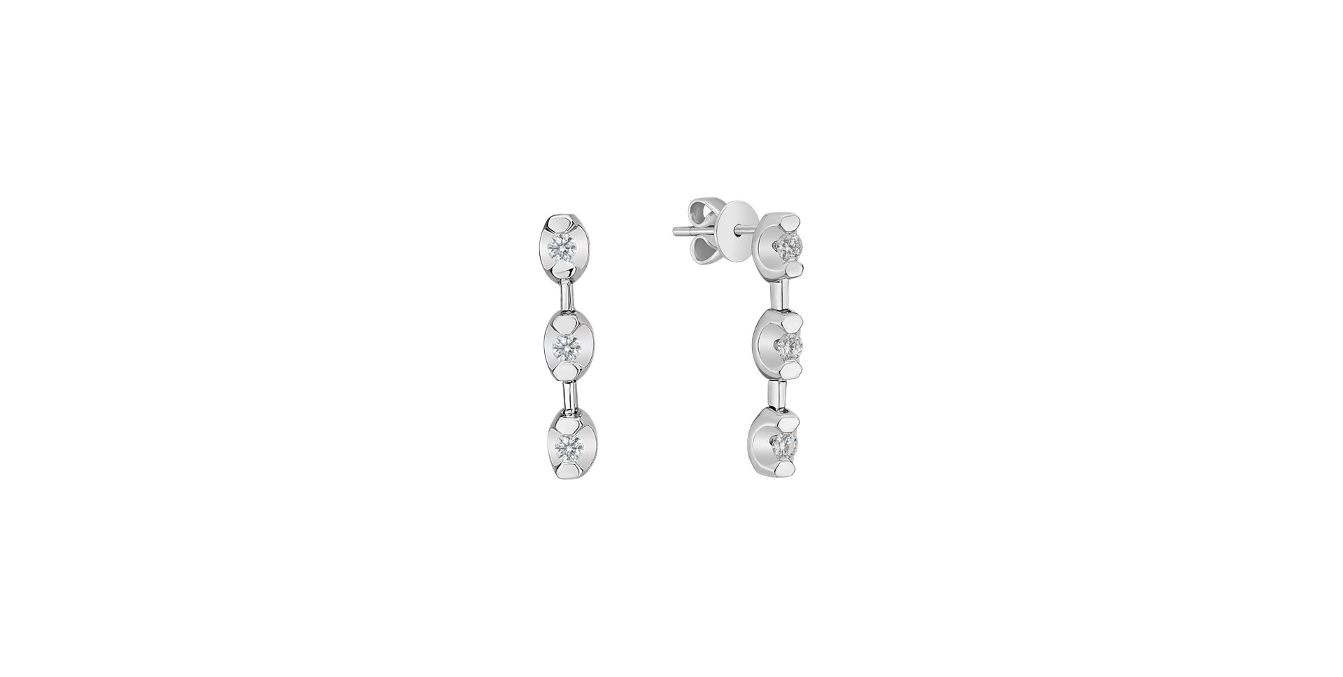 Diamond earrings Hanging Marbles