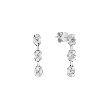 Diamond earrings Hanging Marbles
