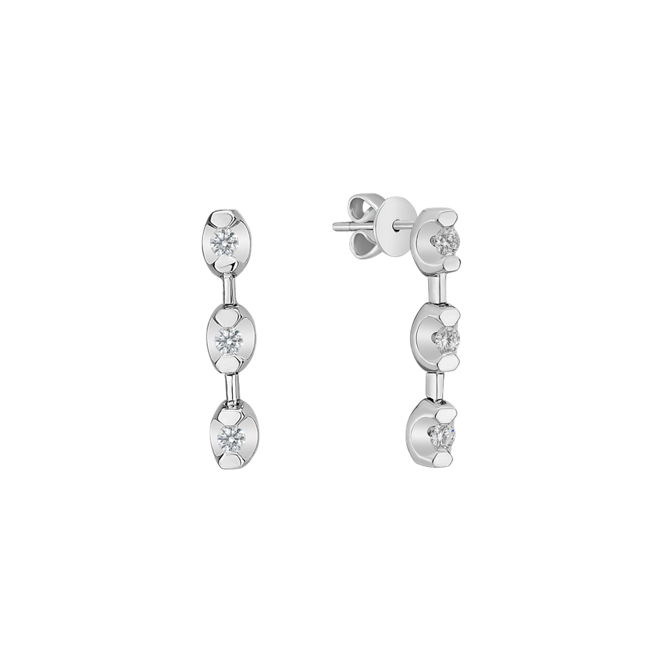 Diamond earrings Hanging Marbles