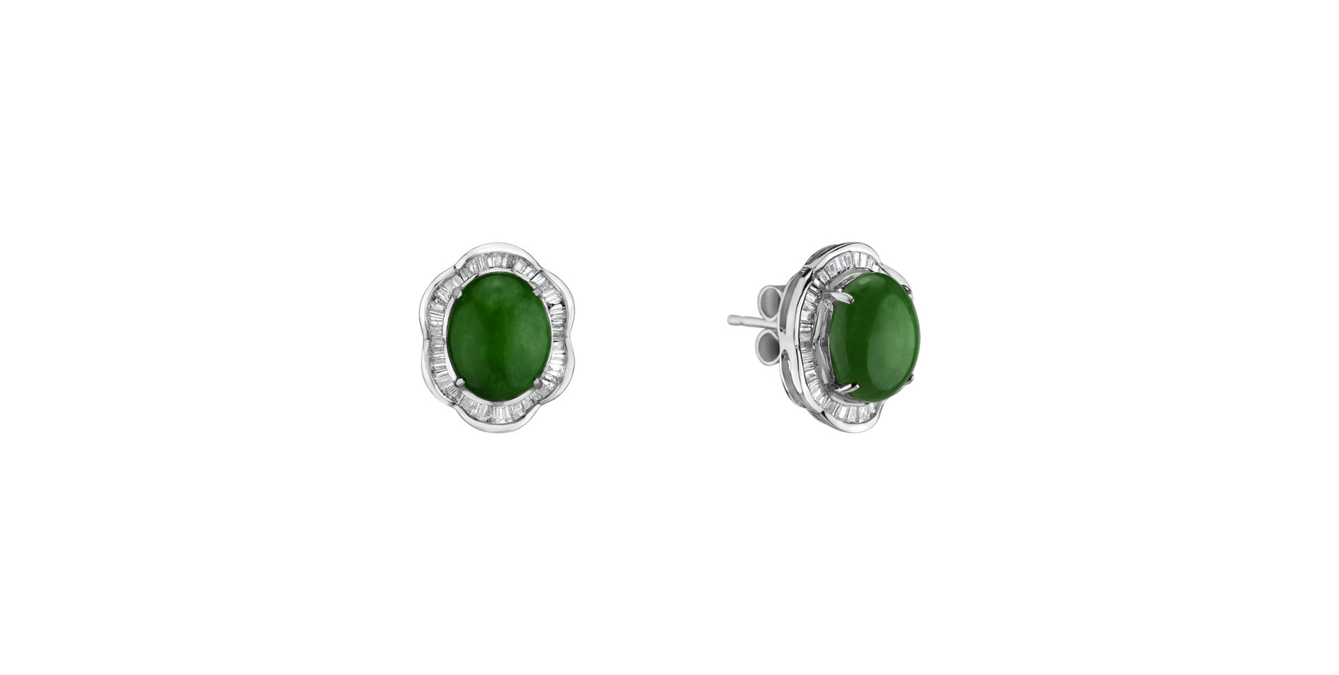 Diamond earrings with Jade Rishi