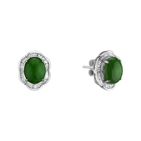 Diamond earrings with Jade Rishi