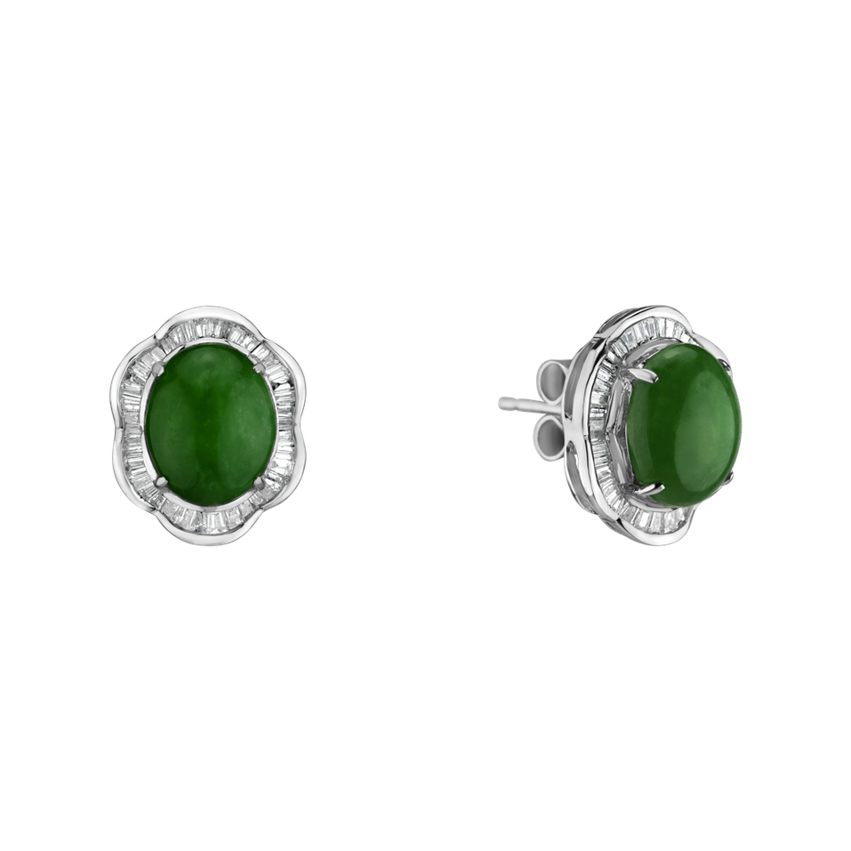 Diamond earrings with Jade Rishi