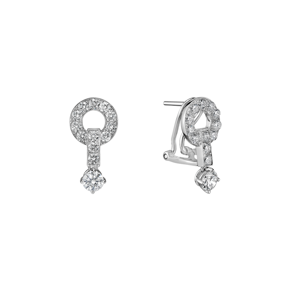 Diamond earrings Water Lilies