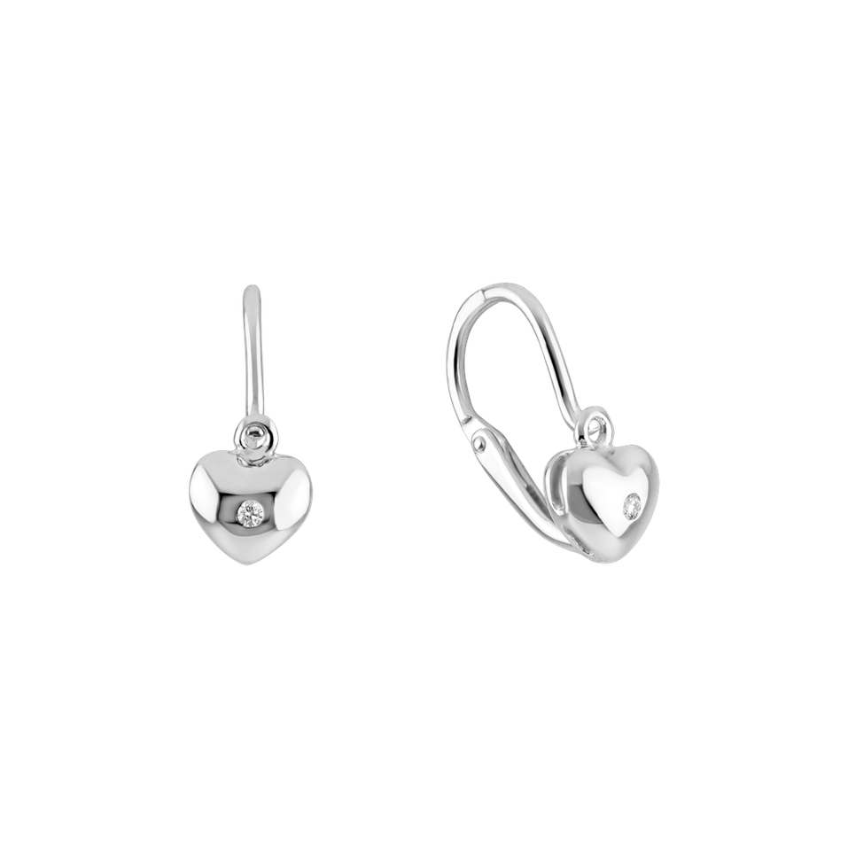 Children's diamond earrings Sweetheart