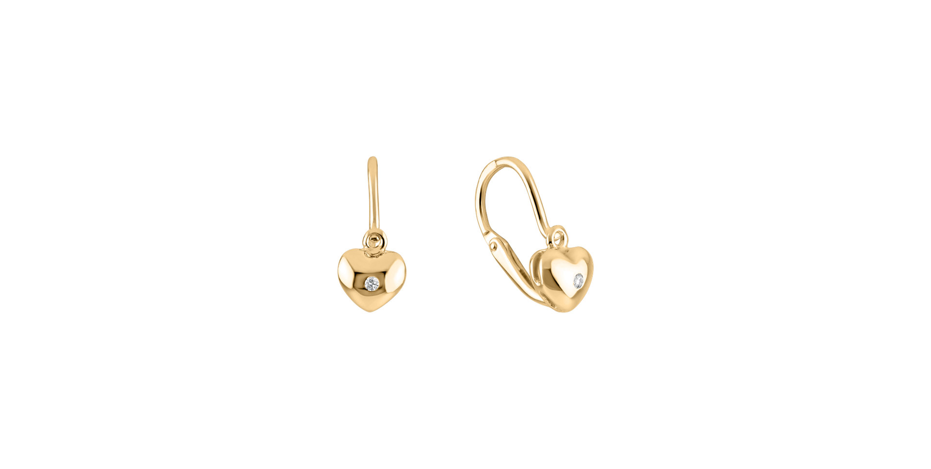 Children's diamond earrings Sweetheart