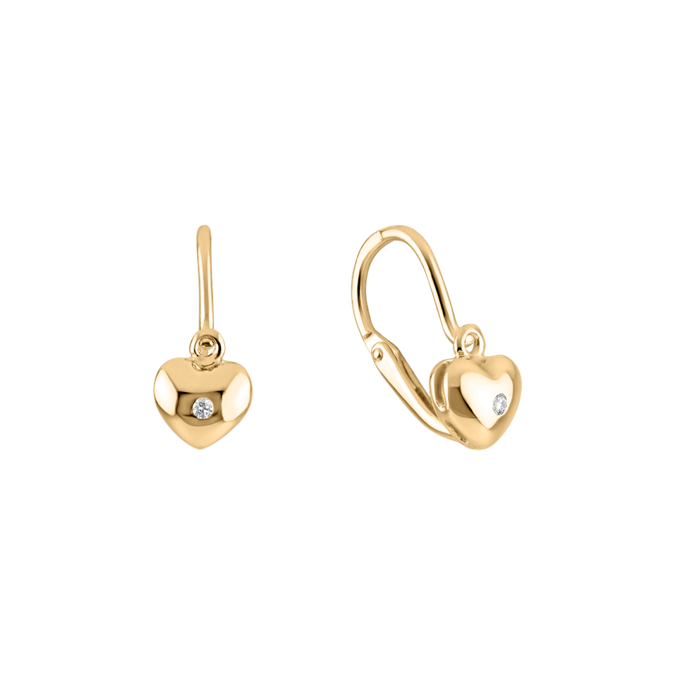 Children's diamond earrings Sweetheart