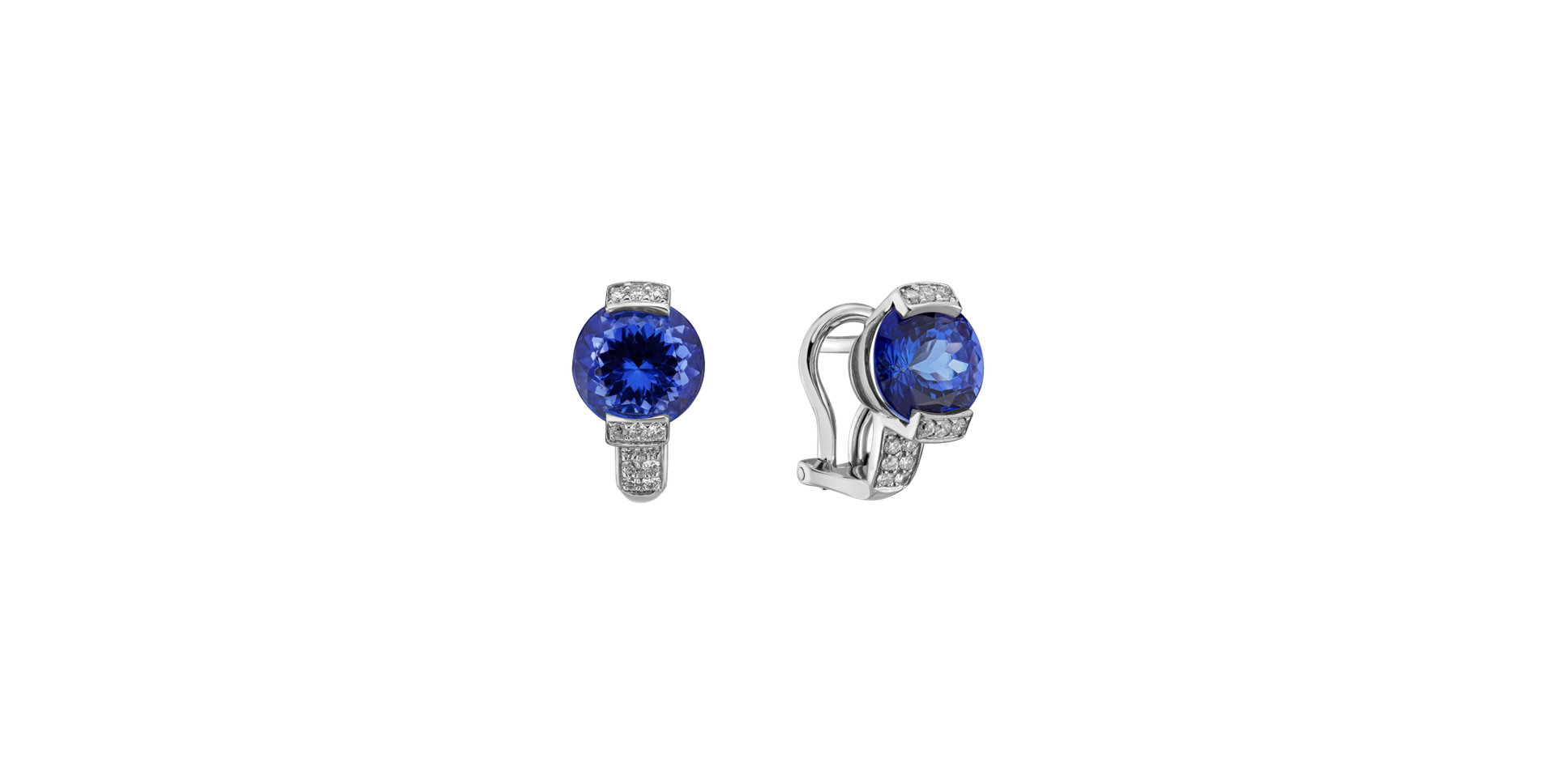 Diamond earrings with Tanzanite Iphigena