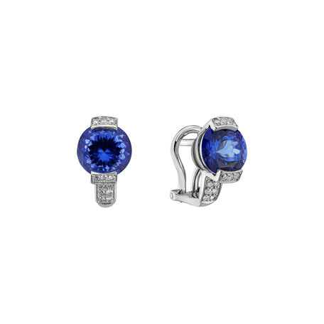 Diamond earrings with Tanzanite Iphigena