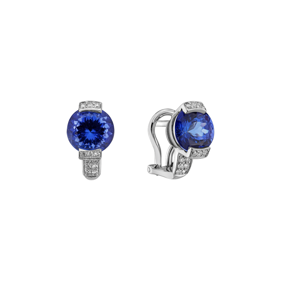 Diamond earrings with Tanzanite Iphigena