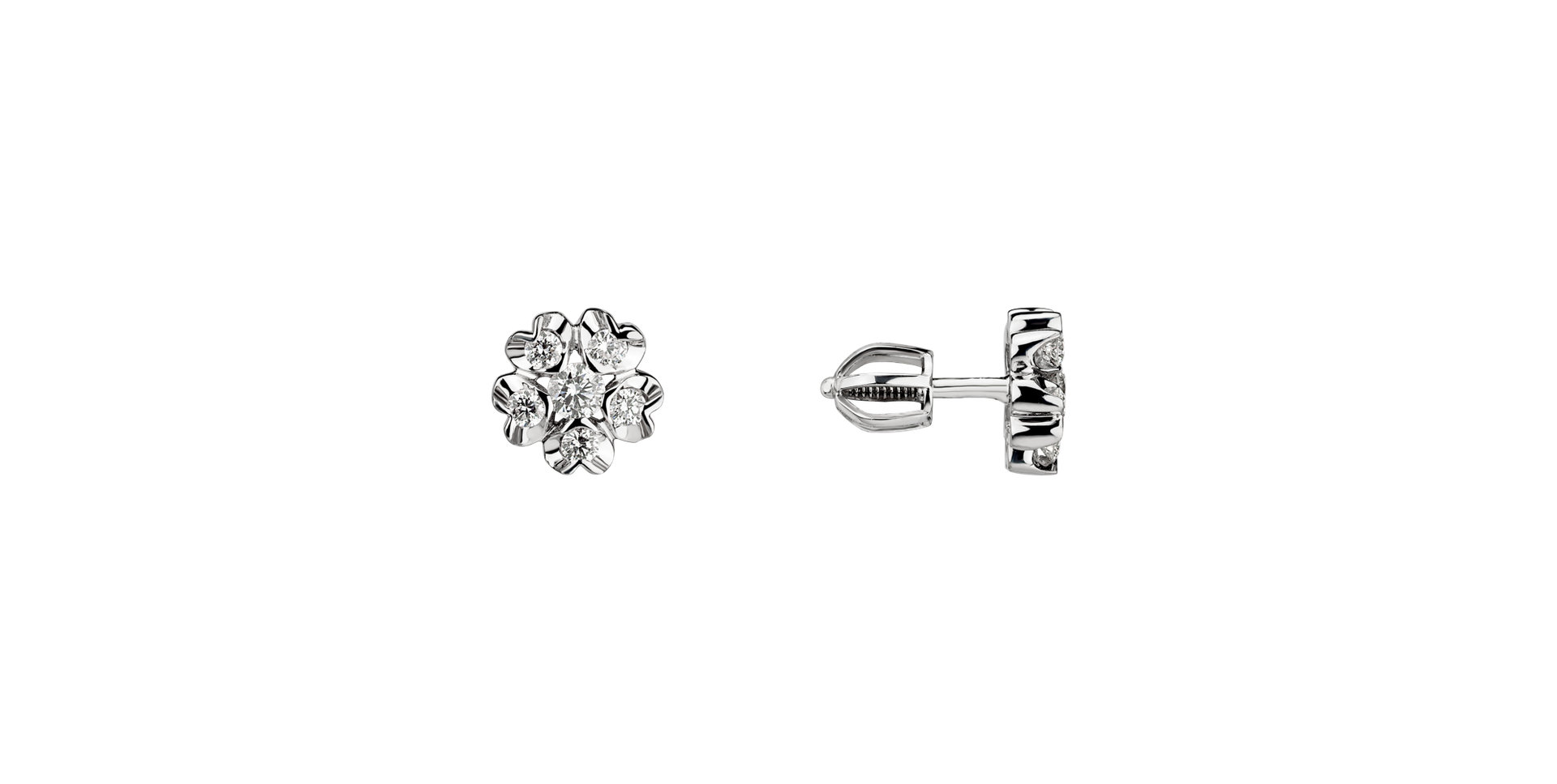 Diamond earrings Asters