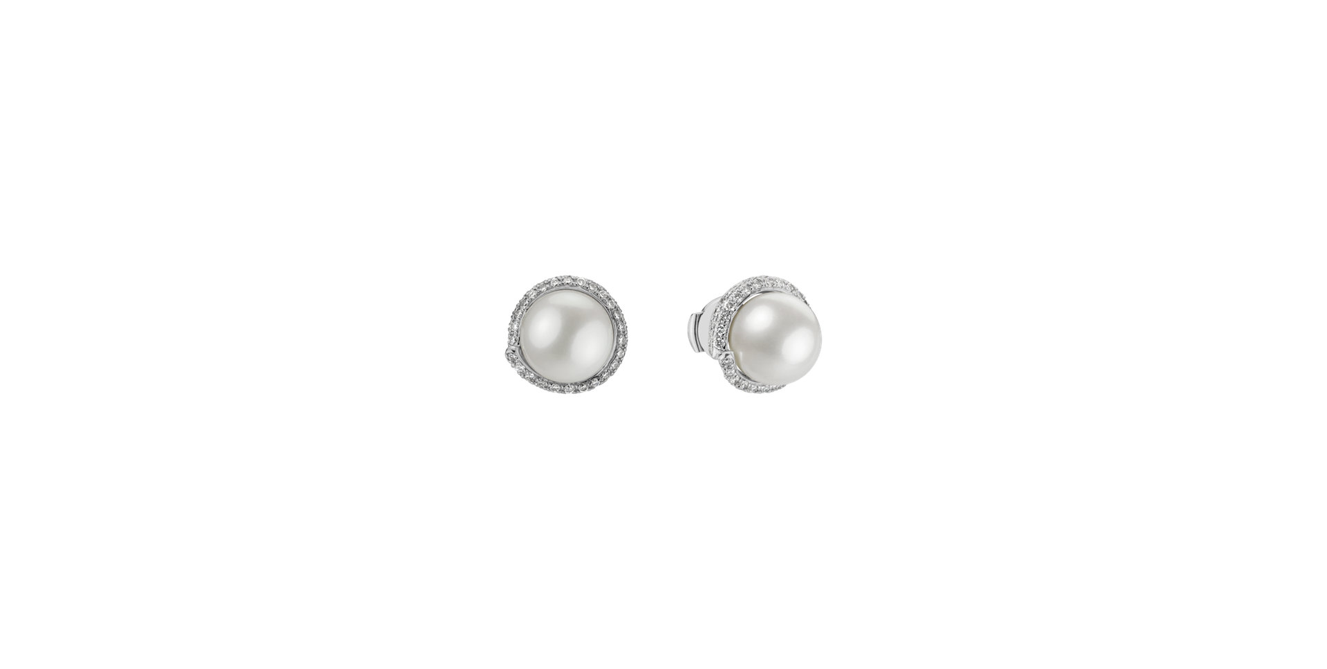 Diamond earrings with Pearl Noe Dream