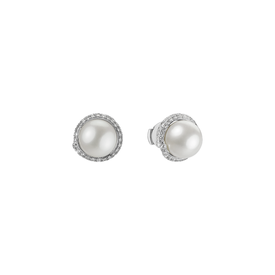 Diamond earrings with Pearl Noe Dream
