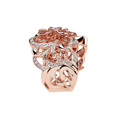 Diamond ring with Sapphire Fairy Garden