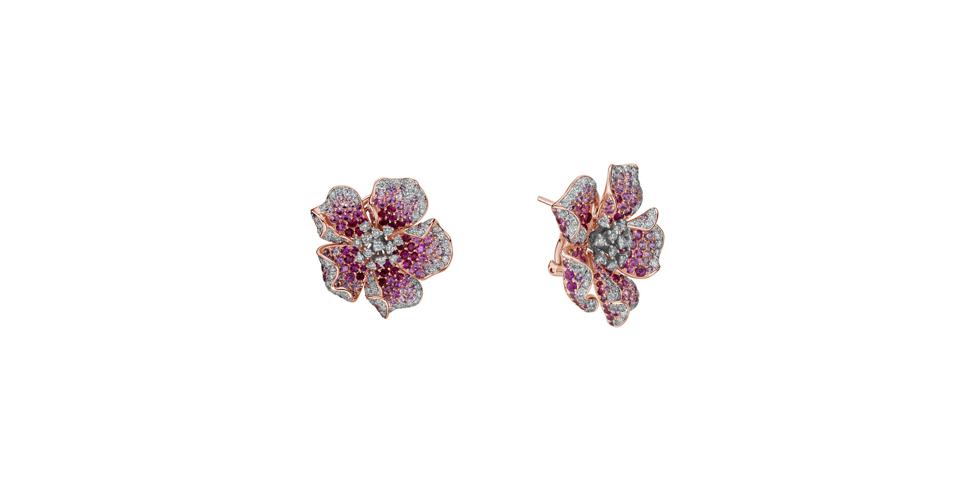 Diamond earrings, Ruby and Sapphire Princess Jasmine