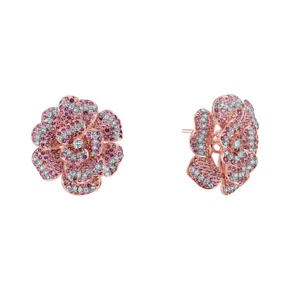 Diamond earrings and Sapphire Ice Flower